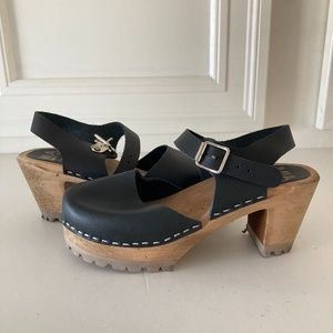 Free People x Mia Abby Black Clogs